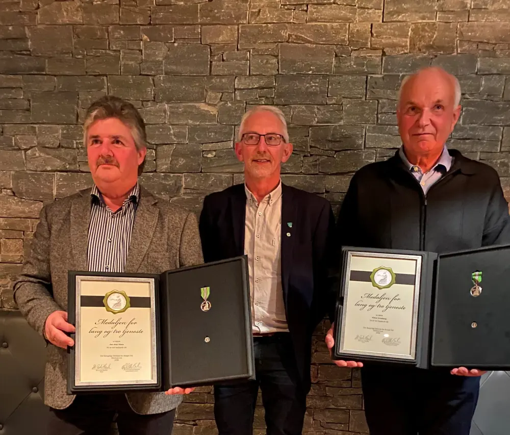 bilde Medalje og gullklokke til Viktor og Jan Arne